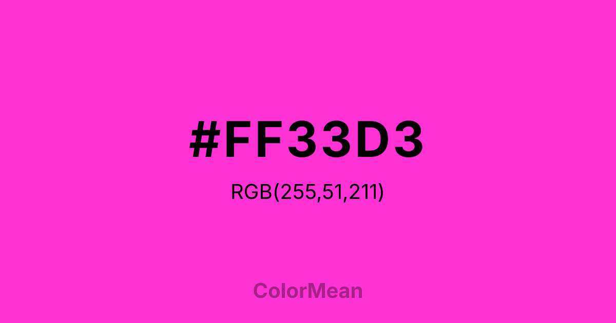 #FF33D3 color swatch