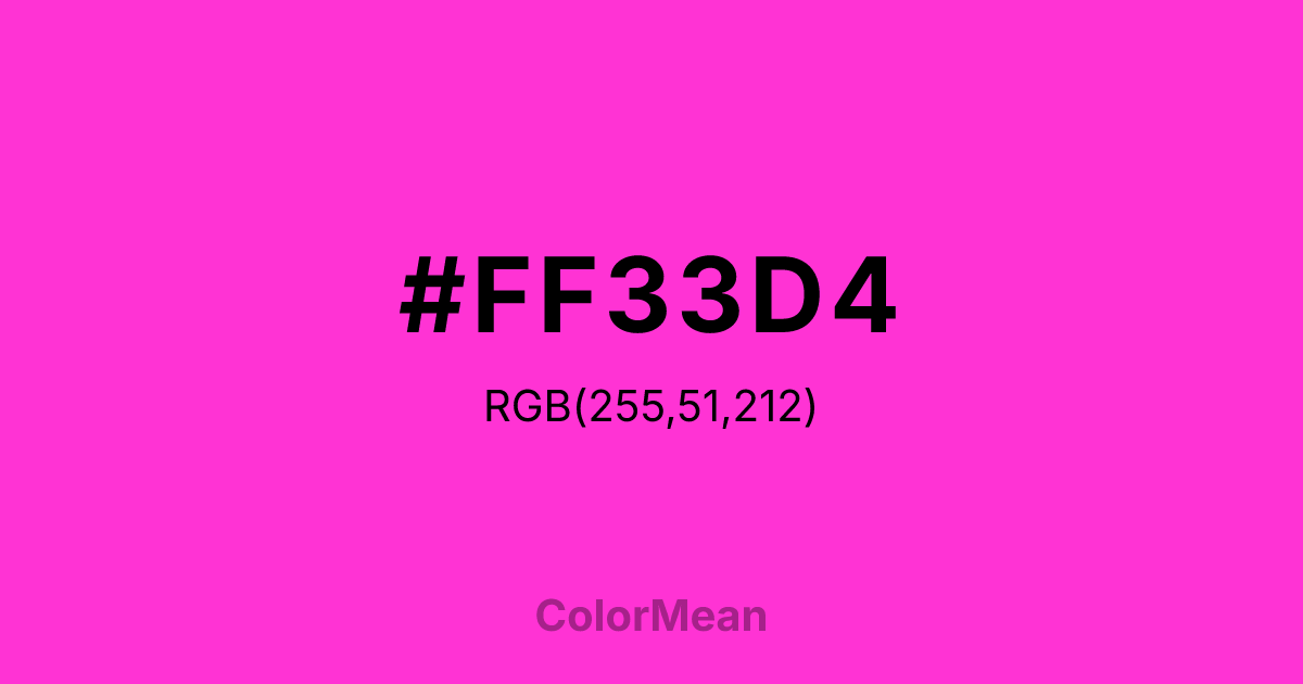 #FF33D4 color swatch