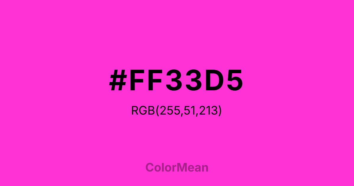 #FF33D5 color swatch