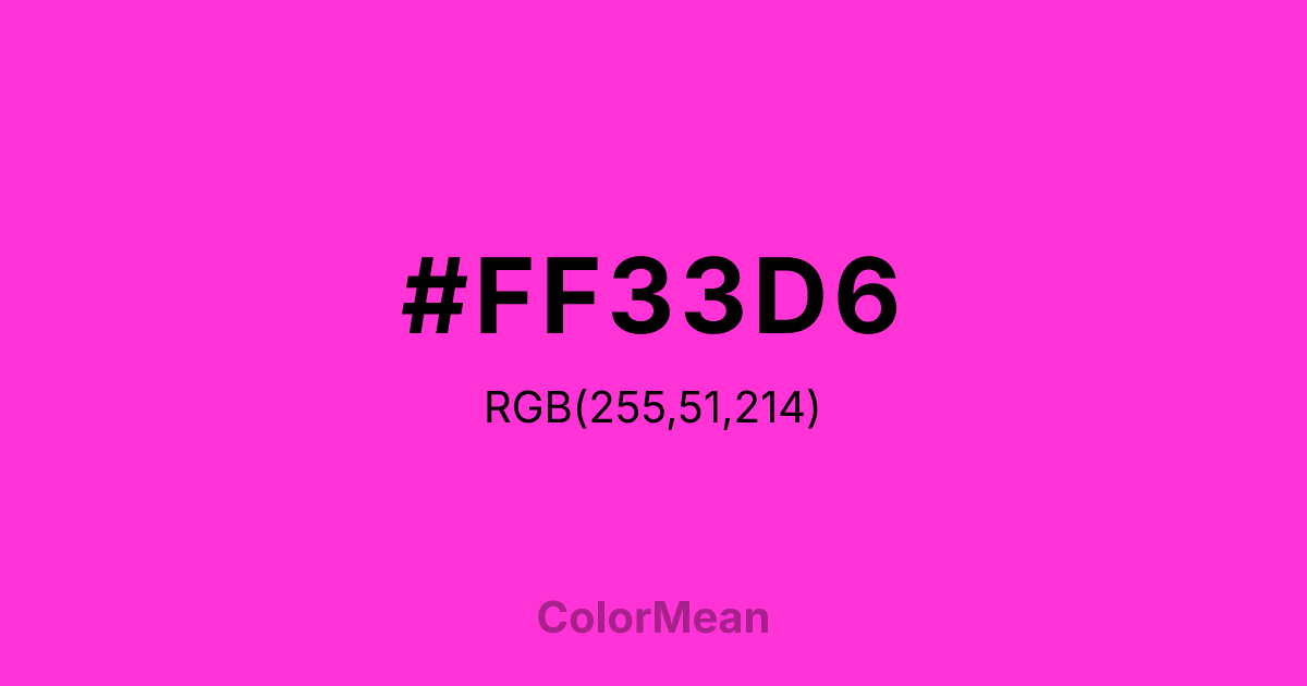 #FF33D6 color swatch