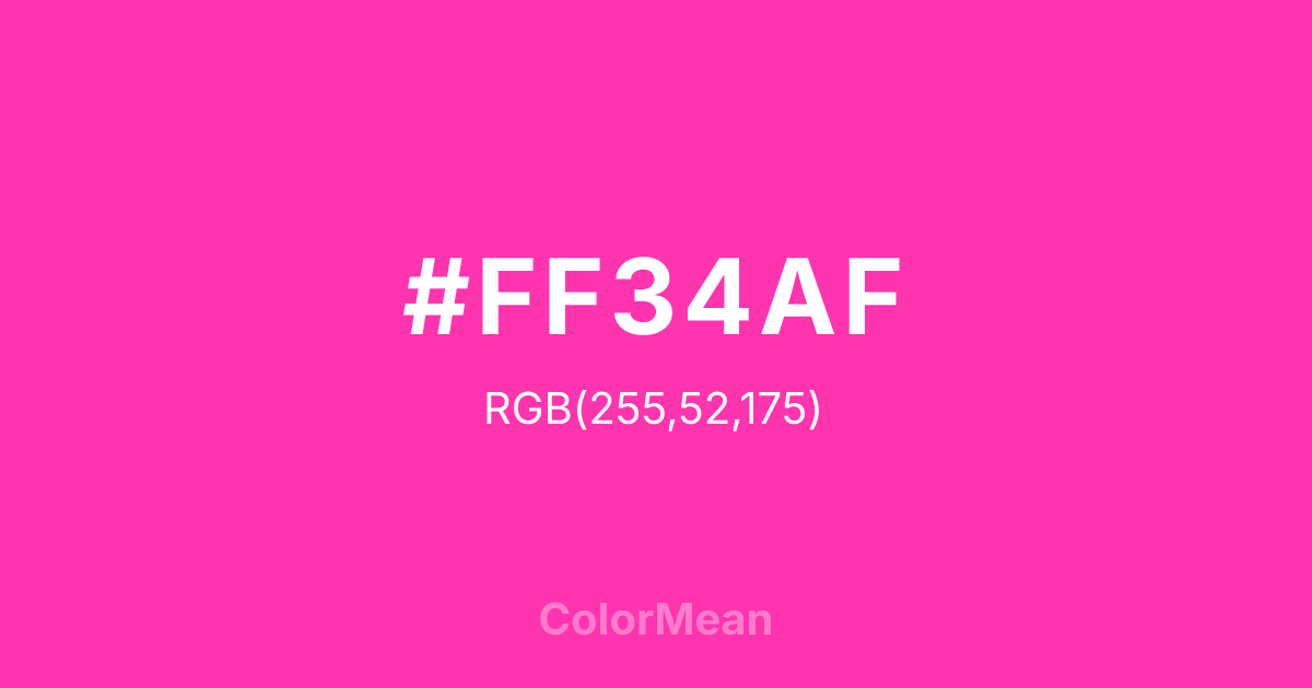 #FF34AF color swatch