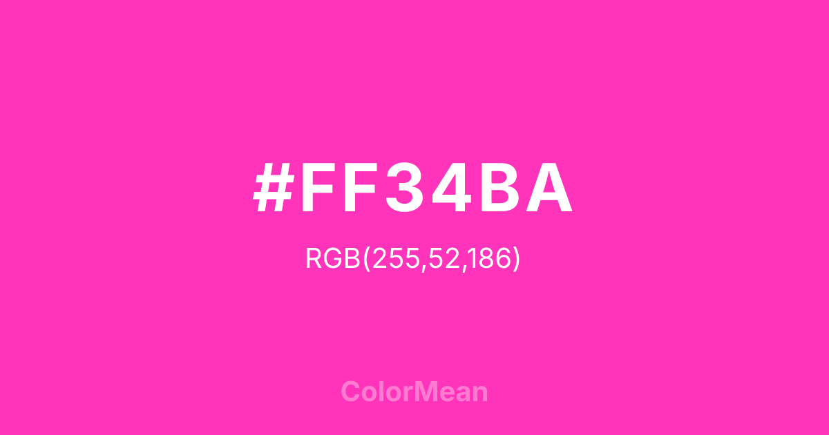 #FF34BA color swatch
