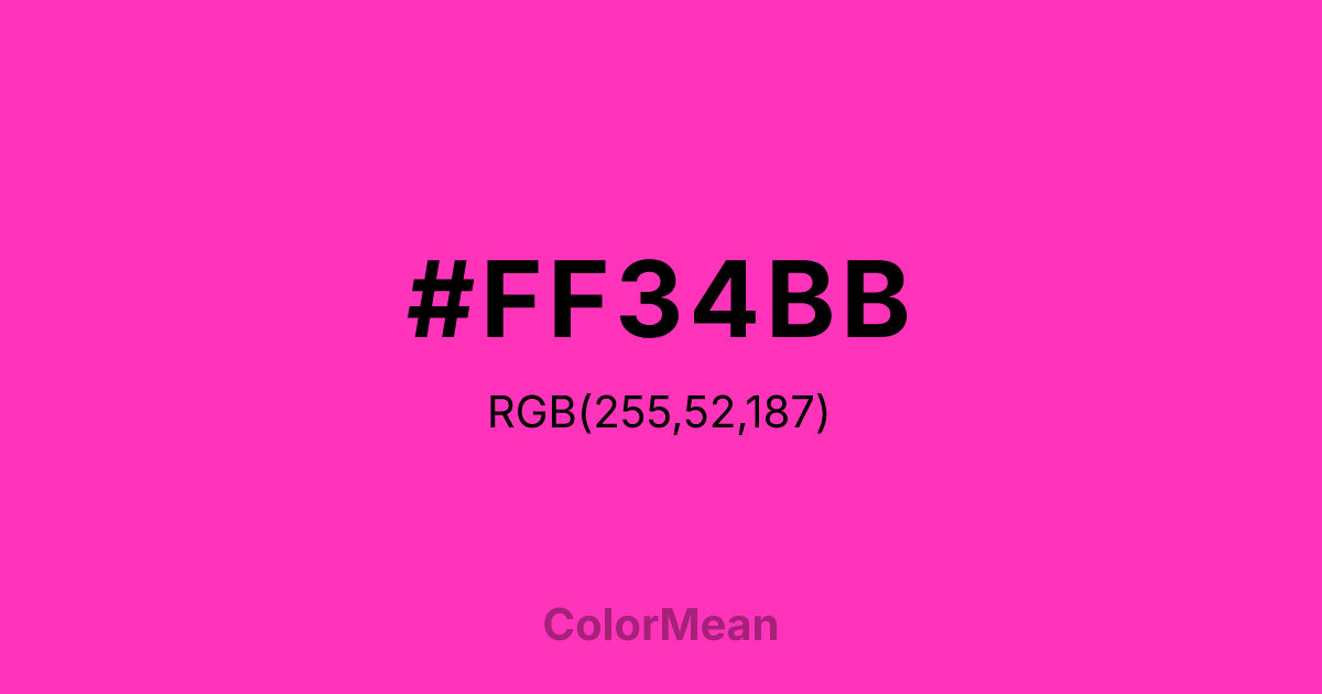 #FF34BB color swatch