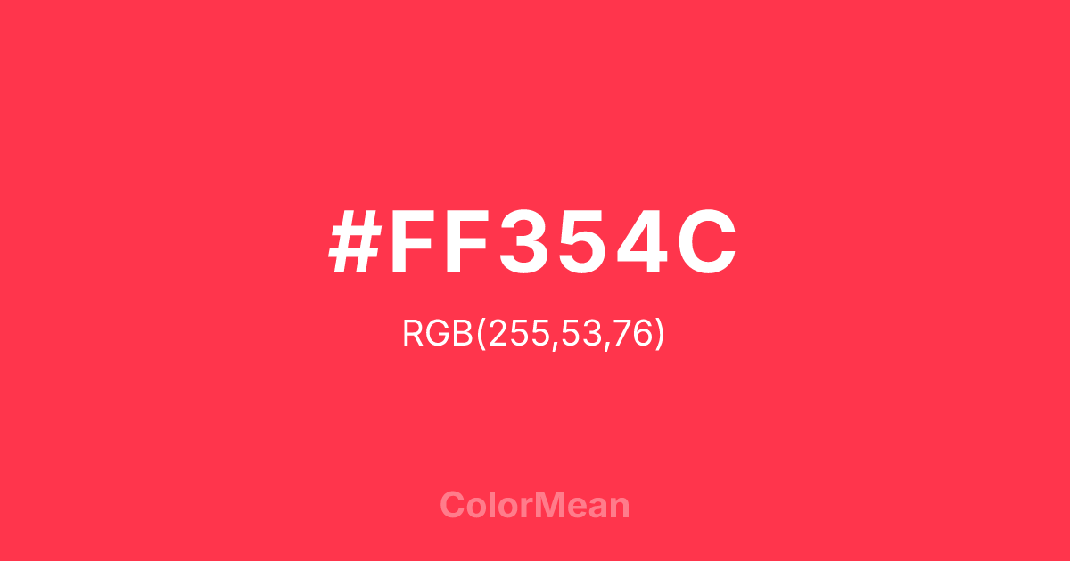 #FF354C color swatch