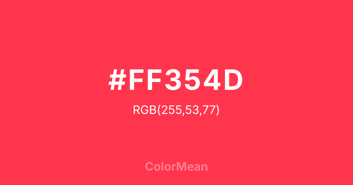 #FF354D color swatch