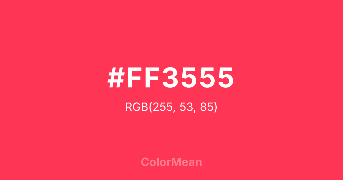 #FF3555 color swatch