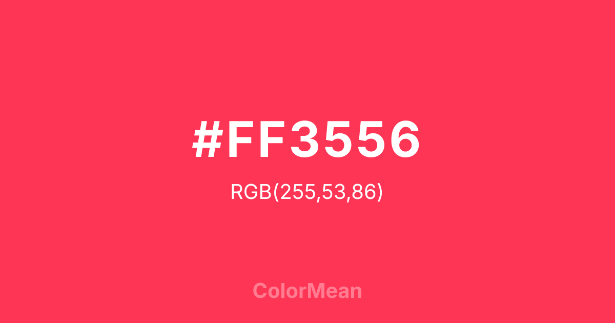 #FF3556 color swatch