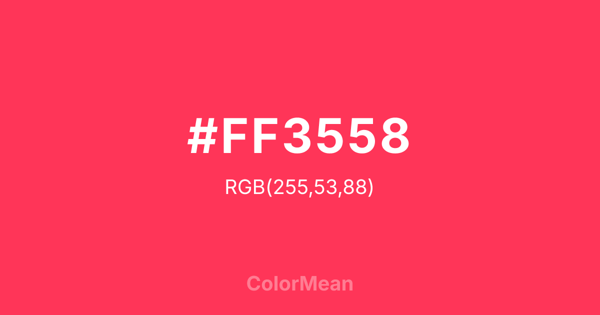 #FF3558 color swatch