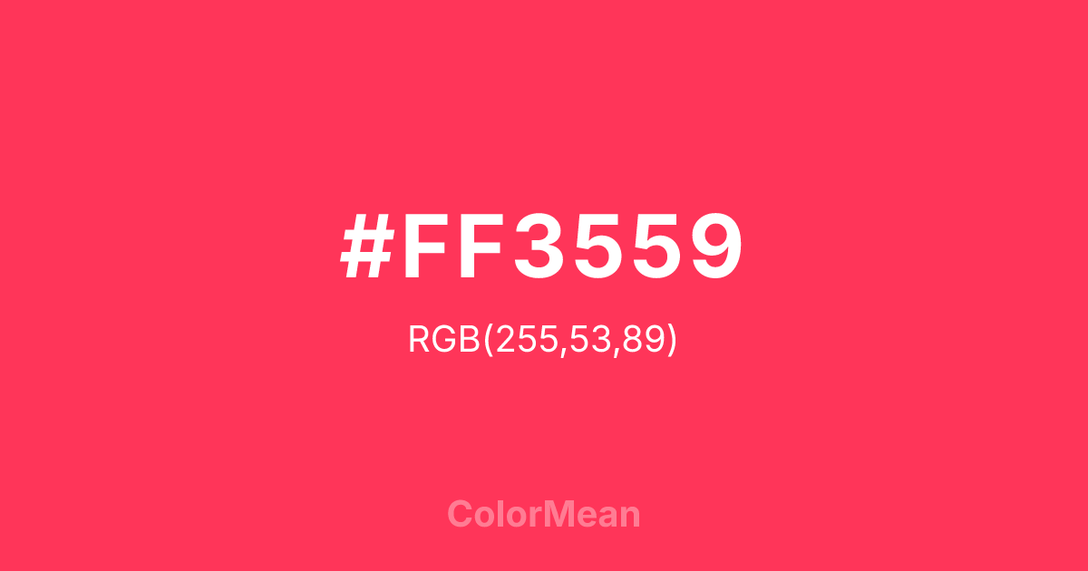 #FF3559 color swatch
