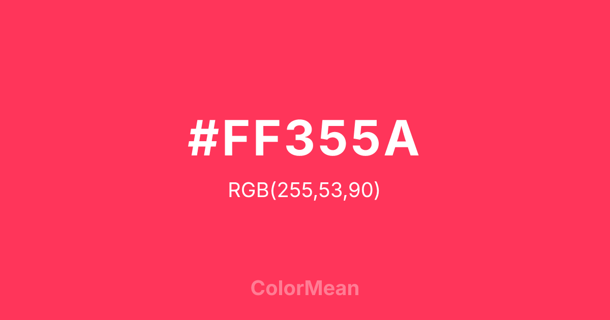 #FF355A color swatch