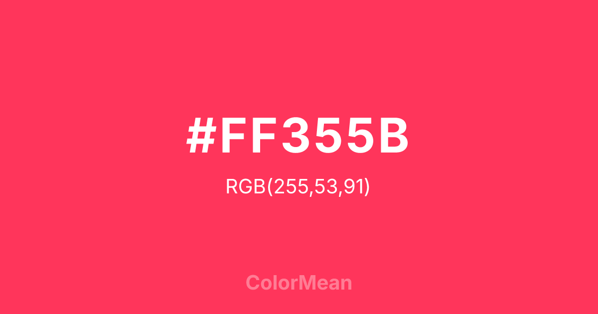 #FF355B color swatch