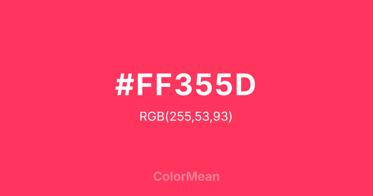 #FF355D color swatch