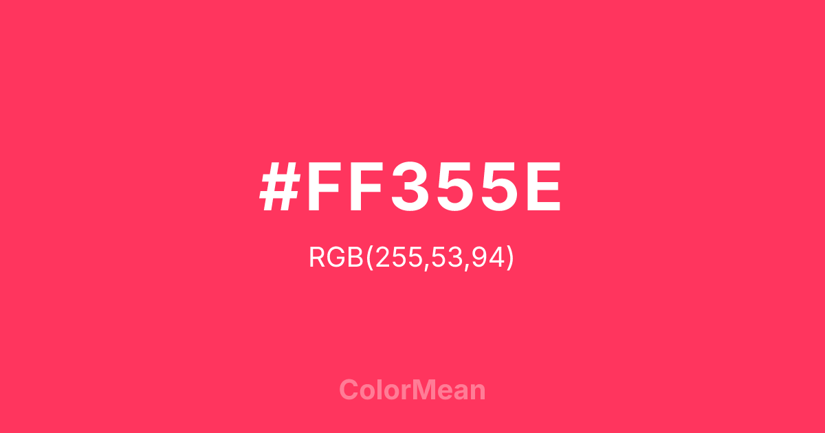 #FF355E color swatch