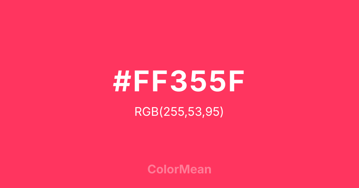 #FF355F color swatch