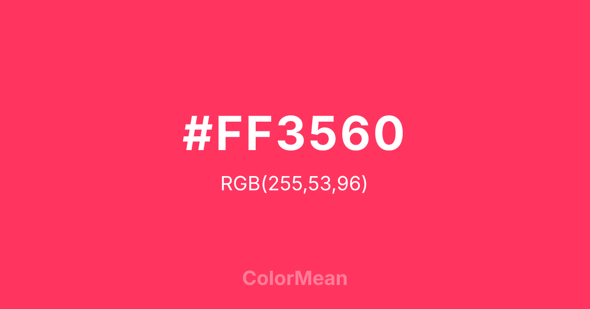 #FF3560 color swatch