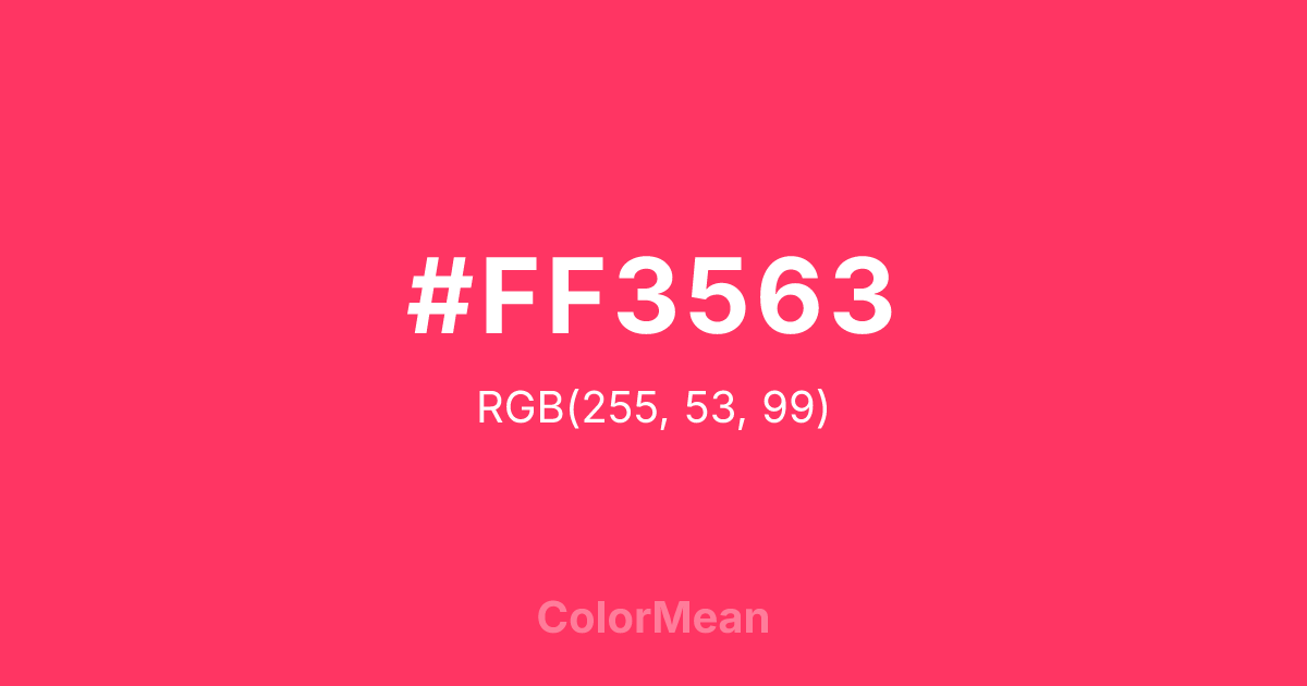 #FF3563 color swatch