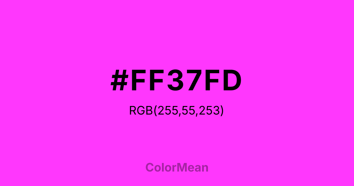#FF37FD color swatch