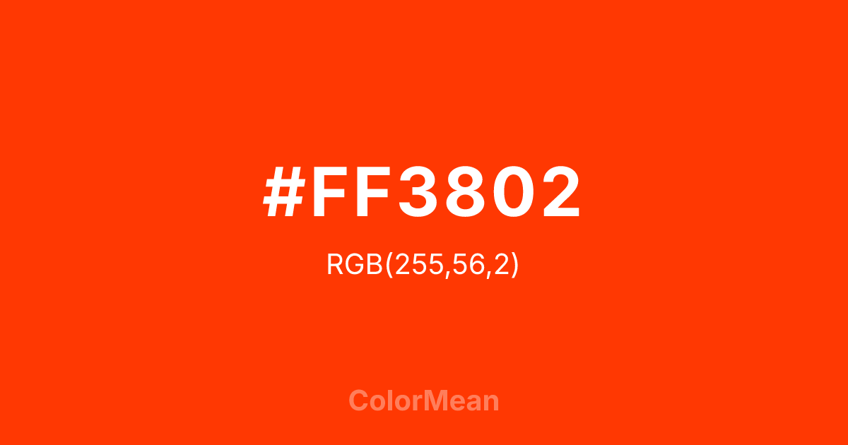#FF3802 color swatch