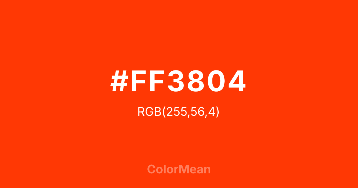 #FF3804 color swatch