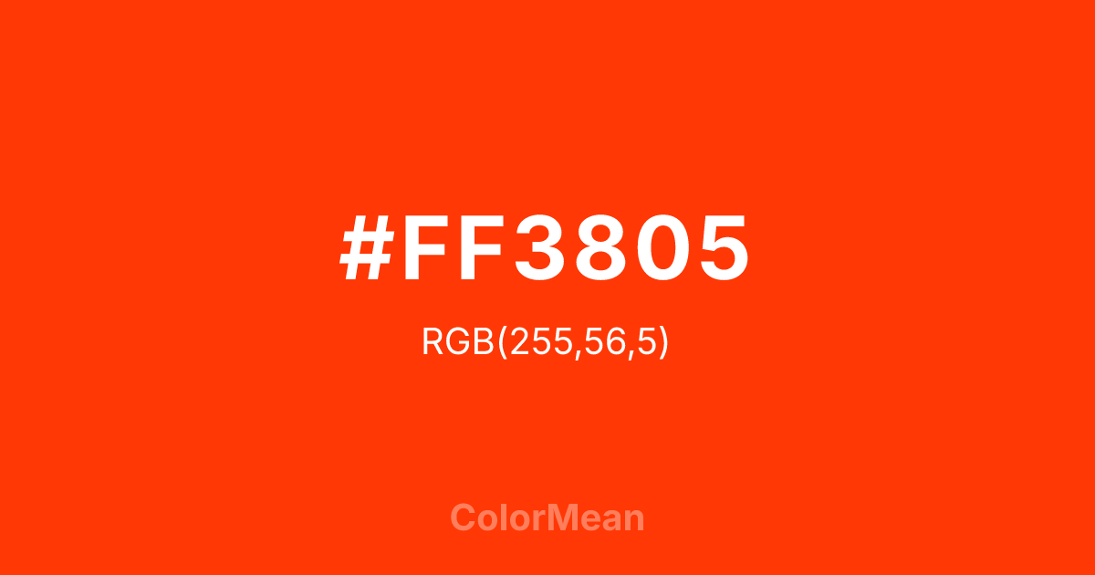 #FF3805 color swatch