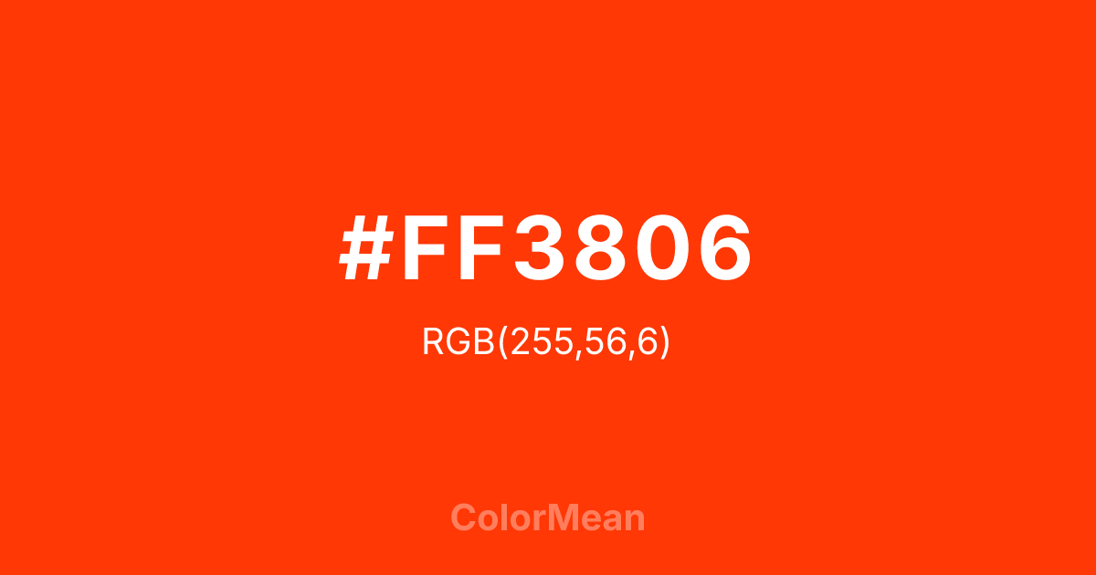 #FF3806 color swatch