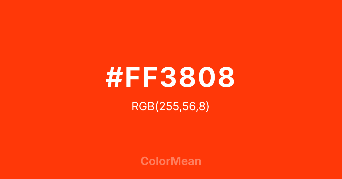 #FF3808 color swatch