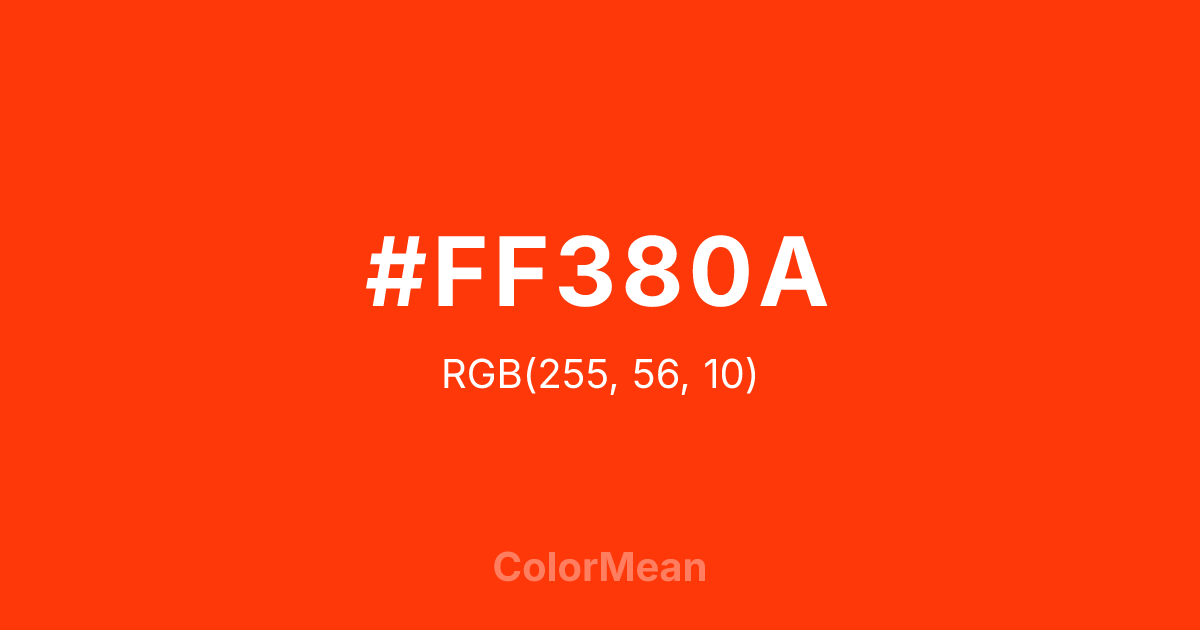 #FF380A color swatch