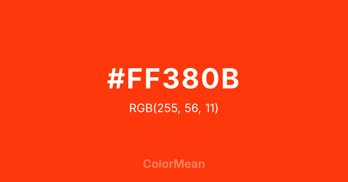 #FF380B color swatch