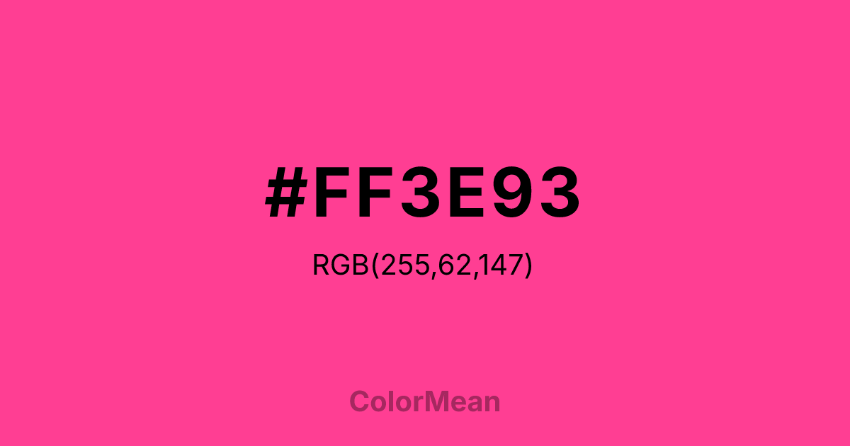 #FF3E93 color swatch