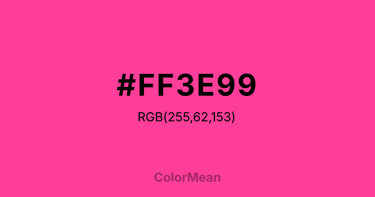 #FF3E99 color swatch