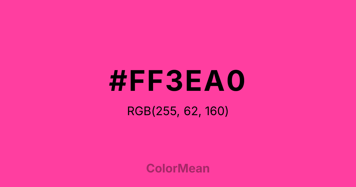 #FF3EA0 color swatch