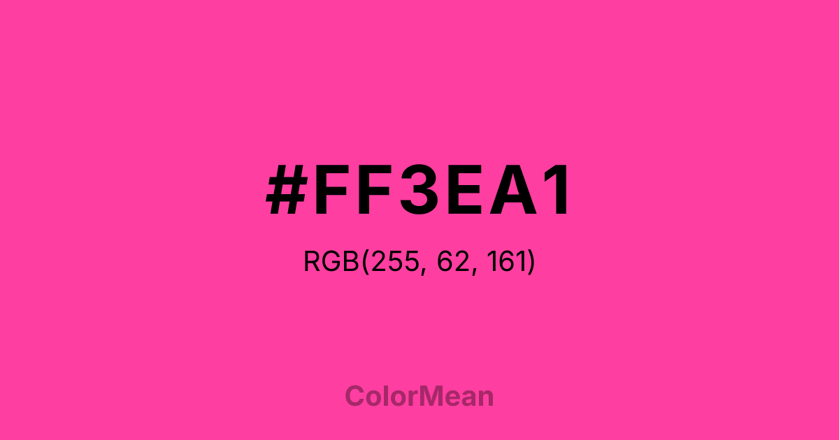 #FF3EA1 color swatch
