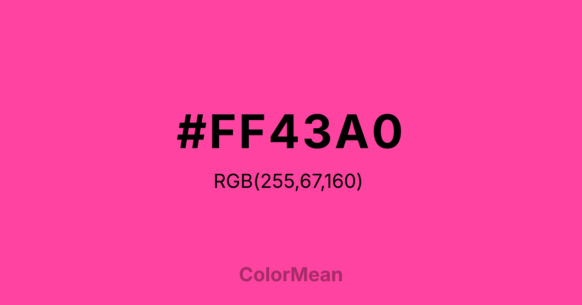 #FF43A0 color swatch