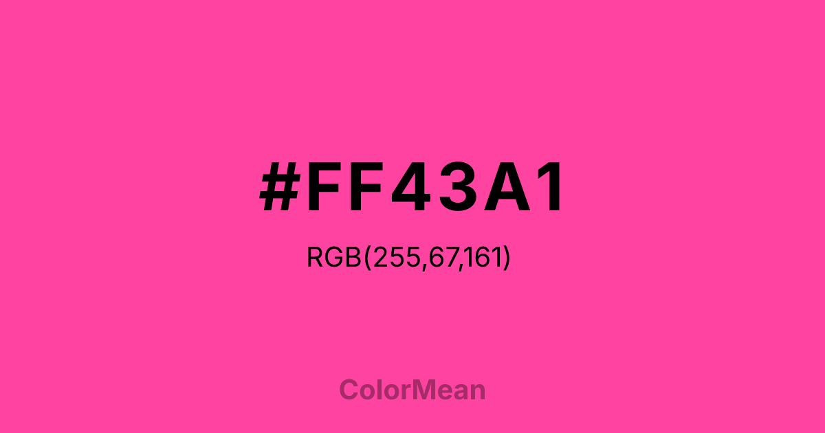 #FF43A1 color swatch