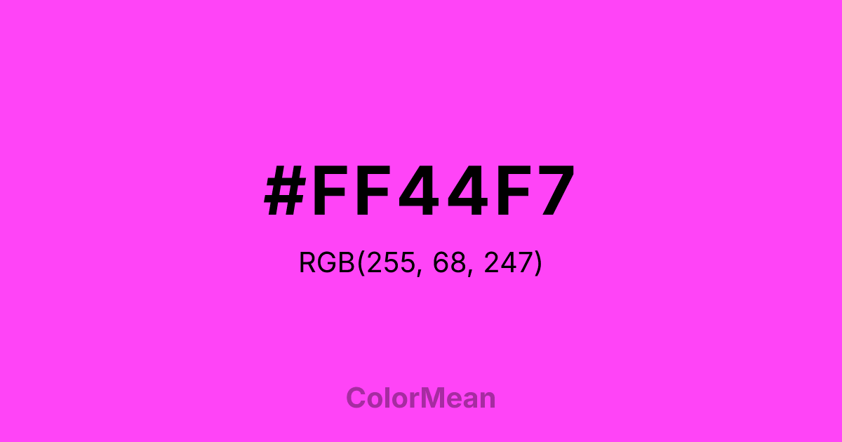 #FF44F7 color swatch
