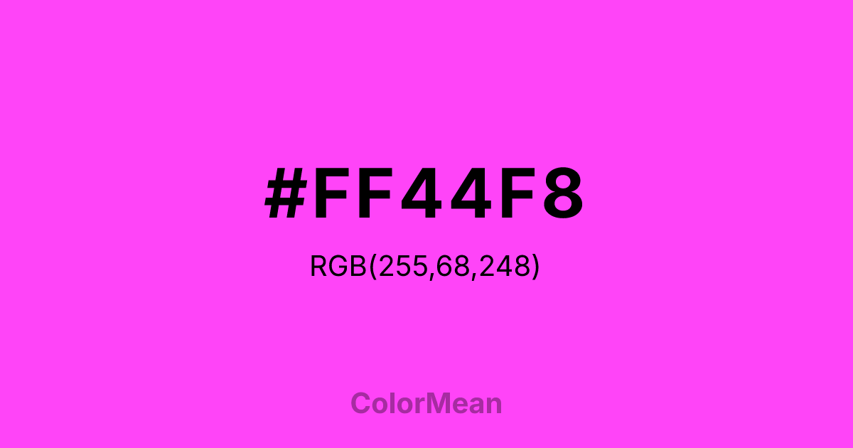 #FF44F8 color swatch