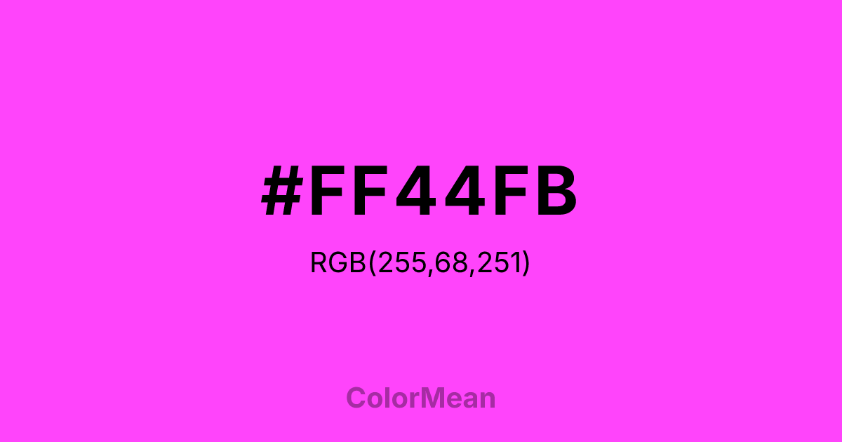 #FF44FB color swatch