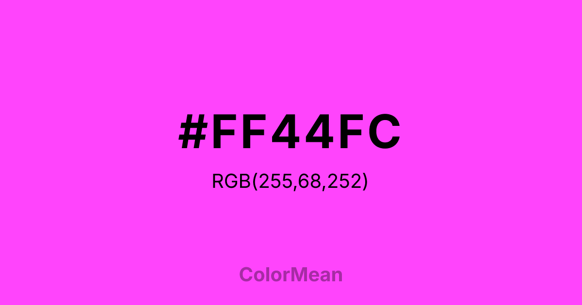 #FF44FC color swatch