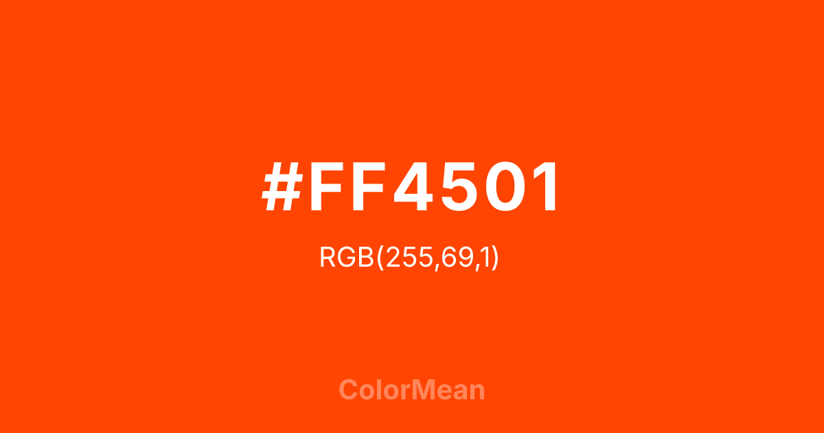 #FF4501 color swatch
