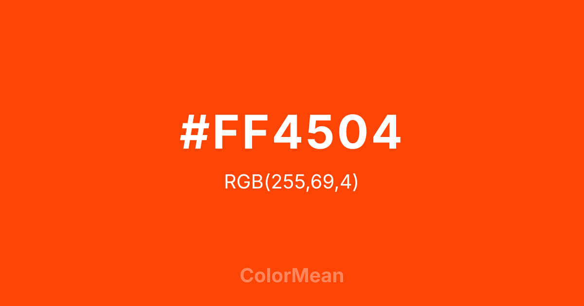 #FF4504 color swatch