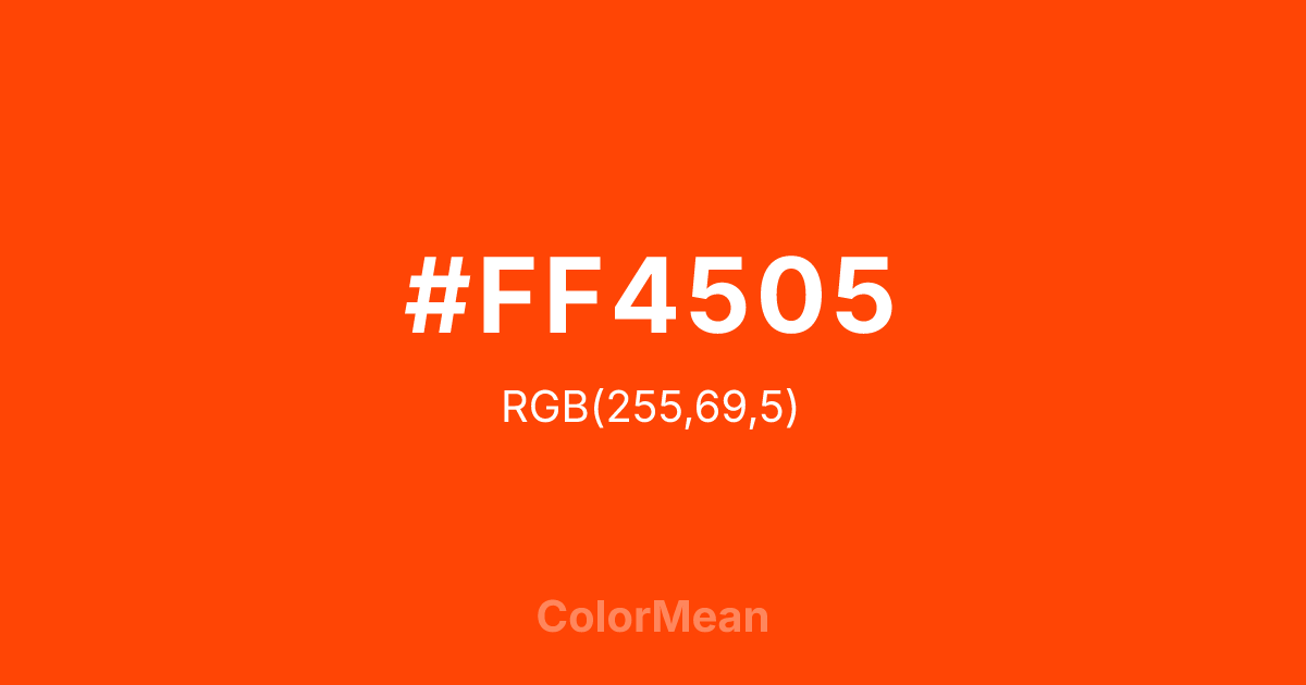 #FF4505 color swatch