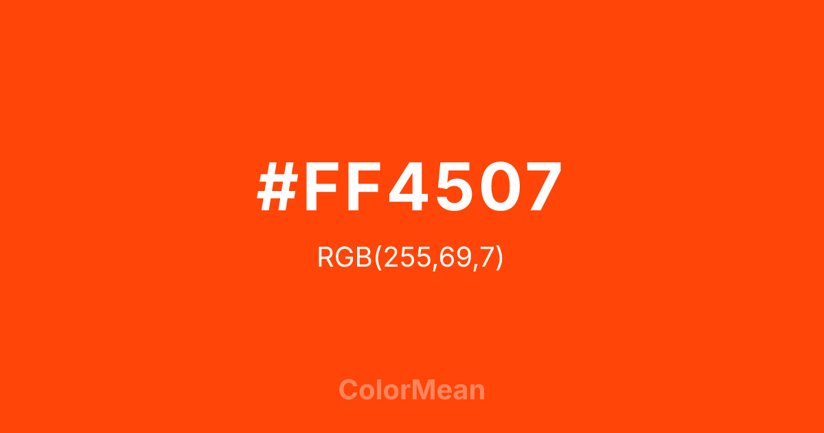 #FF4507 color swatch