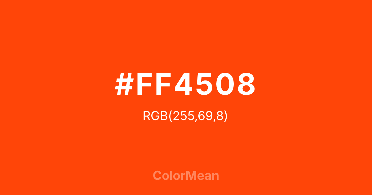#FF4508 color swatch