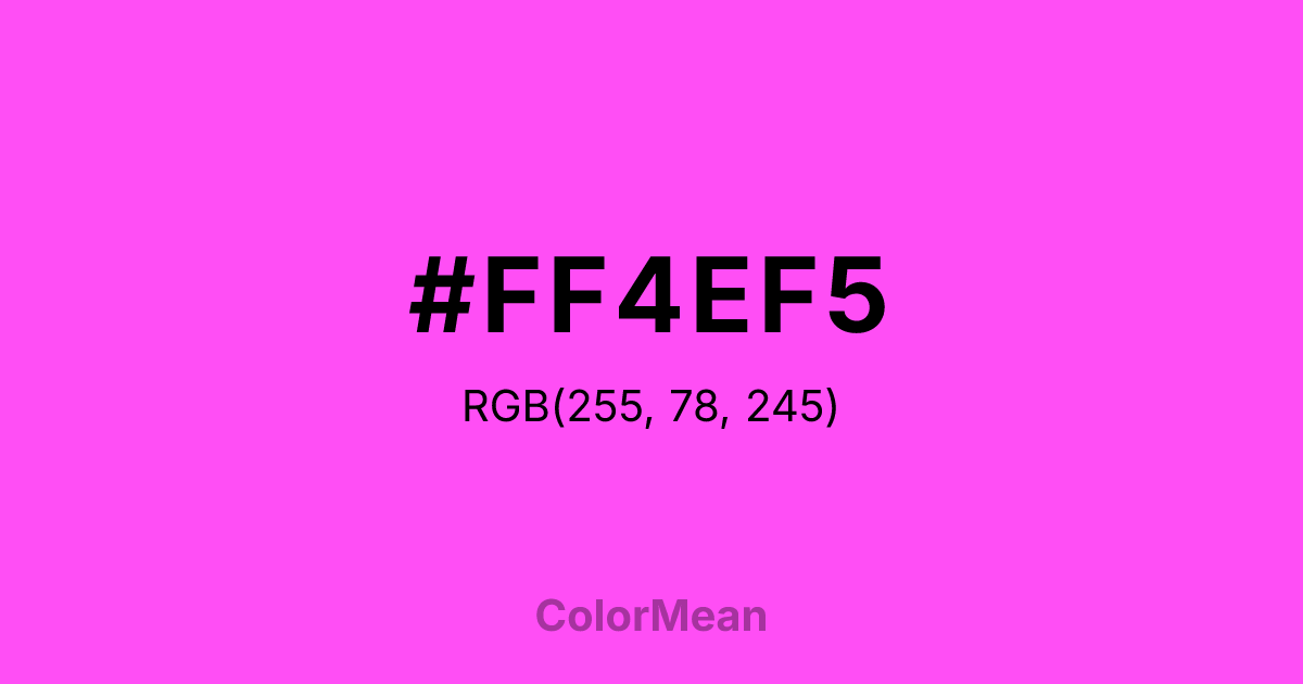 #FF4EF5 color swatch