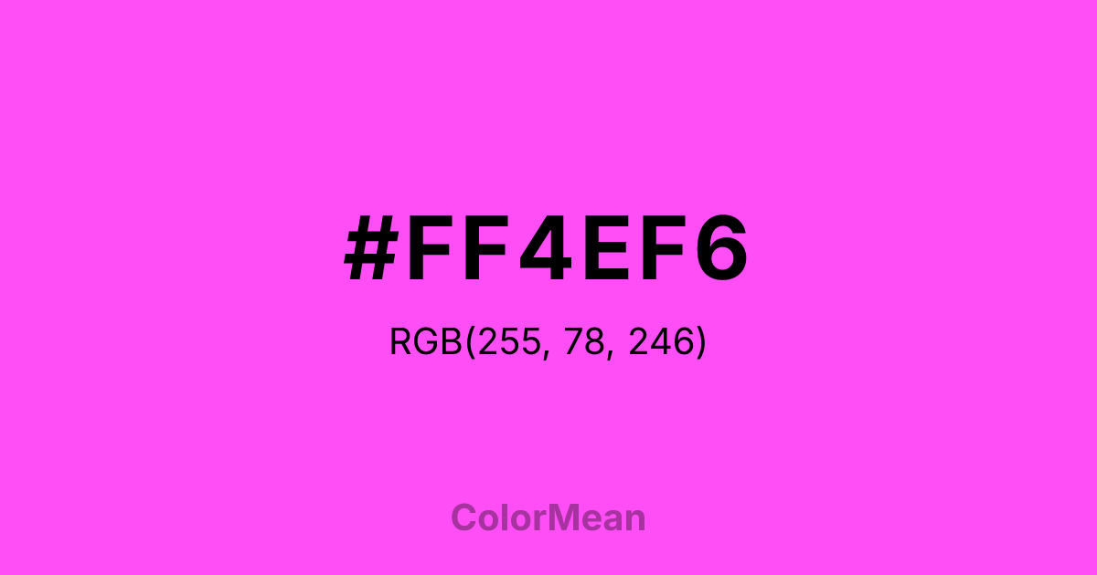 #FF4EF6 color swatch
