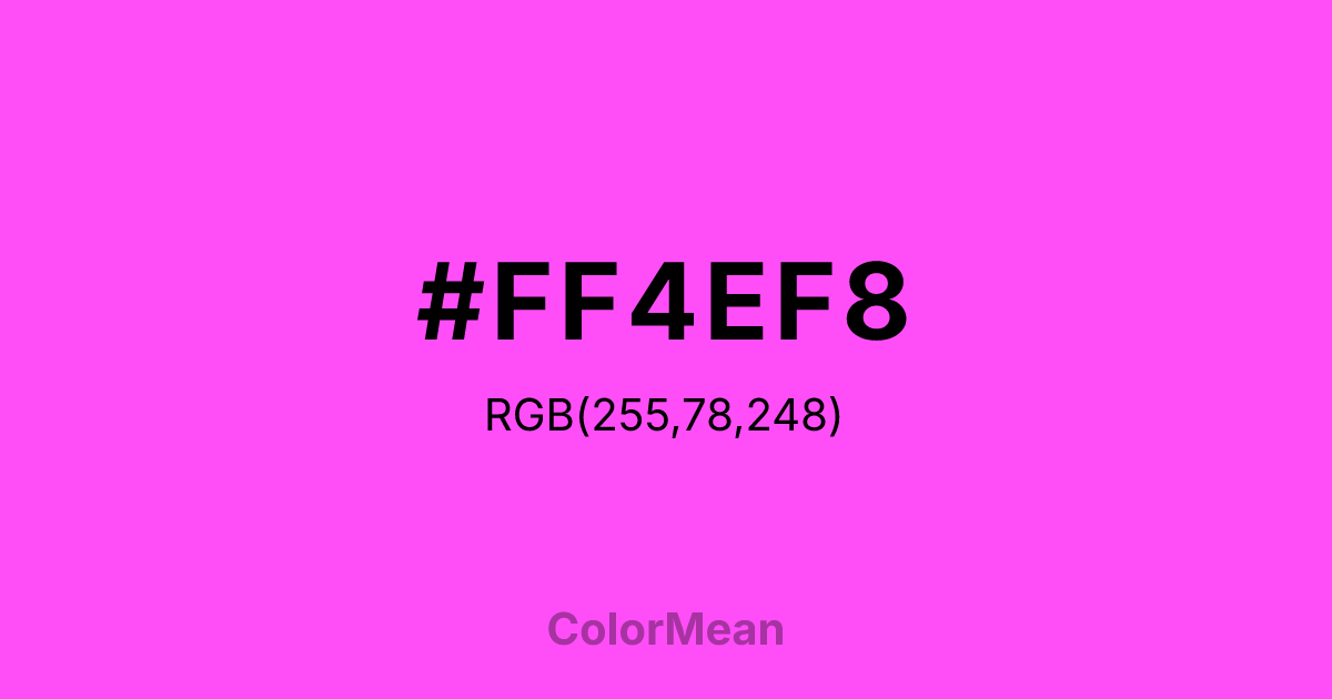 #FF4EF8 color swatch