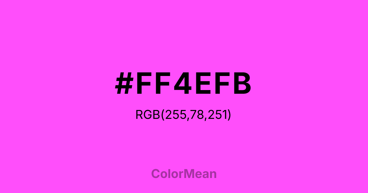 #FF4EFB color swatch