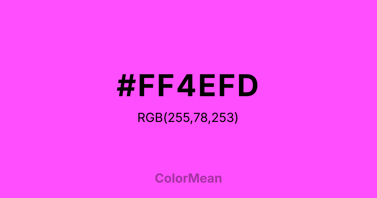 #FF4EFD color swatch