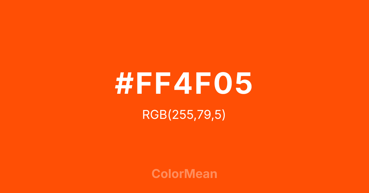 #FF4F05 color swatch