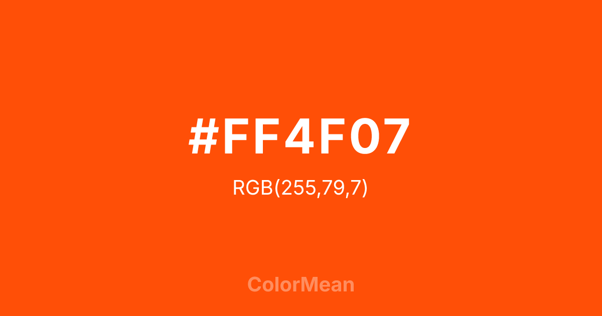 #FF4F07 color swatch